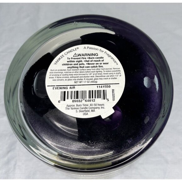 YANKEE CANDLE Evening Air 17oz 3-wick Candle RETIRED NEW - Picture 3 of 3